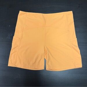 Zella Orange Athletic Shorts Performance Fabric